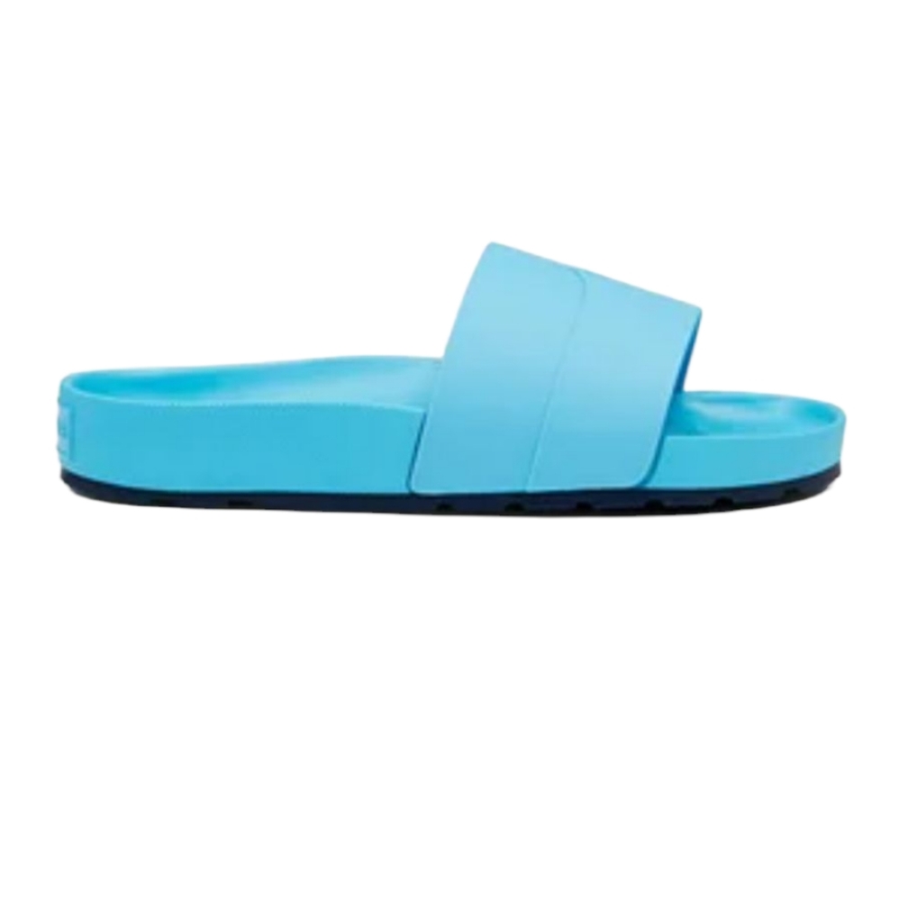 HUNTER Original Mustache Slide Sandals Turquoise Rubber Size 7 US